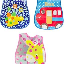 KIDS BASIC Baby Long Silicone Feeding Bibs |Waterproof Bib With Silicone Pocket Backside of Bib | Baby Apron-25