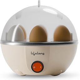 Lifelong Egg Boiler for 7 Eggs, 350 Watt | 3 Boiling Modes Hard, Medium & Soft | Multipurpose One Touch Operation Egg Poacher & Electric Egg Boiler Machine | Automatic & Over Heat Protection (LLEBB01)-image-0