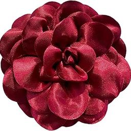 Fashion My Day Flower Brooch Badge Large for Women Flower Hair Clip for Banquet Dress Party Dark Red | Pins & Brooches | Fashion Jewelry-image-89