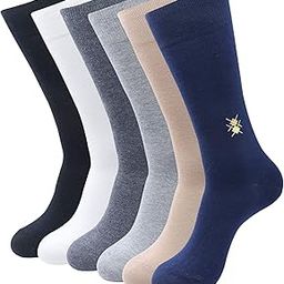 Men's Check Patterned Crew Length Cotton Socks (Free Size) Made with Cotton and Spandex - Combo Pack of 6-image-0