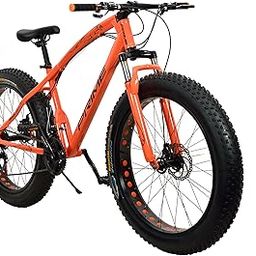 Boy's Adventure Sports MTB Cycle with 21 Shimano Gears and Fat Tyre Bubbles (Orange)-image-5