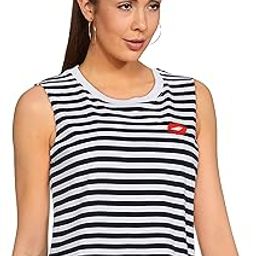 Women's Regular fit Vest Top (2003772-46_KissesWhite/moonlightStripe_L-image-20