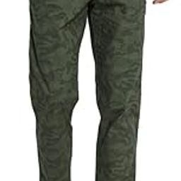 Men Printed Cotton Olive Track Pants-image-2