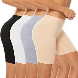 TEXTREE (Pack of 4) Women's Underwear Cotton Boxer Shorts Anti Chafing Bike Shorts Boyshorts Panties Regular & Plus Size-picture-14