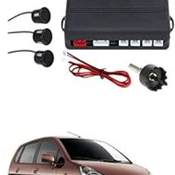 LOVMOTO Rear Parking Sensor Kit Black LED Display Parking Assistants Double CPU Security Reversing Parking Radar Sensor Car Vehicle with 4 Sensors Alarm Buzzer Comfortable with Ze-n Est-ilo-53
