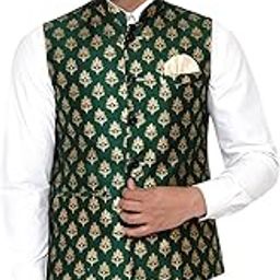 Men's Banarasi Printed Nehru Jacket-image-20