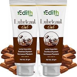 Edith Lubricant Gel, Water Based, Chocolate Flavoured, 50g, Pack of 2-image-96