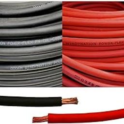 4 Gauge 4 AWG 5 Feet Black + 5 Feet Red Welding Battery Pure Copper Flexible Cable Wire - Car, Inverter, RV, Solar-19
