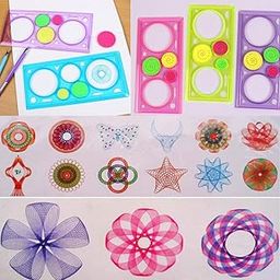 DREAM XPLORE Spirograph Geometric (Set Of 4) Birthday Return Gift Item For Kids in Bulk/Creative Designer Ruler/Scale, Art & Craft Sets School Stationery Multicolour-image-2