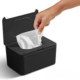 Cannagenix Tissue Box Dispenser Water Wipes for Baby Baby Wipes Baby Wipes Case Paper Towel Dispenser Baby Containers up and up Baby Wipes Paper Box Wet Wipes Plastic Travel Dispenser (Black)-image-34