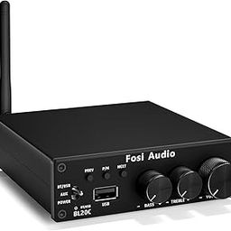 Fosi Audio BL20C 320 Watts Bluetooth 5.0 Stereo Audio Receiver Amplifier 2.1 CH Mini Hi-Fi Class D TDA7498E Integrated Amp U-Disk Player for Home Passive Speakers Powered Subwoofer(with Power Supply)-6