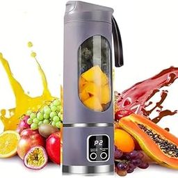 Syvio Portable Blender Electric Juicers Fruit Mixers USB Rechargeable Smoothie Mini Blender Personal Juicer 10 Blades 3 Gears With 1300 Mah Rechargeable Battery-Smoothie Juicer Purple-image-110