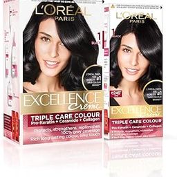 L'Oreal Paris Excellence Creme Hair Color, 1 Black, 222g (172ml+50ml) - Combo pack of 2-image-58