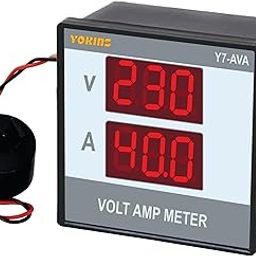 YOKINS, Y7-AVA Digital Multimeter 0-500V AC/Ampere 1.0-50A, CT Clamp with 12-inch Wire Length, Powered by 220V AC, Specially Designed for Panel Testing, Volt-Amp Meter-picture-16