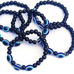 Forty Wings Pack 12 Evil Eye Black Beads Friendship Band For Girls Boys Adults And Kids Friendship bracelet, Friendship Band For Briendship Day-image-66