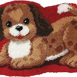 FABLOFT® Carpet Latch Hooking Kits Cute Dog Animal Pattern for Festival Home Adults-picture-12