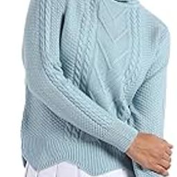 Women Acrylic Blend Turtle Neck Sweater-image-32