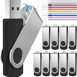 FEBNISCTE 10 1GB Pendrive U Disk - Bulk Pack - Black USB 2.0 Swivel Design (1GB, Black)-11