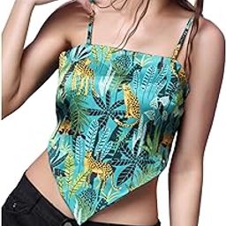 Casual Hankie Style Satin Solid Crop Top for Women || Square Neck Crop Top for Women || Sleeveless Crop Top for Women || Latest Stylish Women Crop Top for Summer-image-87