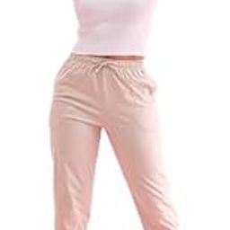 Women's' Printed Light Beige Mid Rise Cotton Knit Relaxed Fit Lounge Pants-picture-25