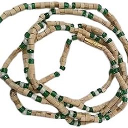 Mohana Creations Pure Tulsi Mala with Colourful Beads – 34 Inch Spiritual Necklace for Meditation, Pooja | Handmade Japa Mala for Men & Women (Green)-image-13