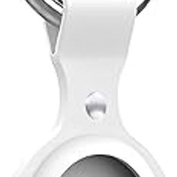LIRAMARK Airtag Case for Apple Airtags Silicone Case Protective Cover for Airtag Case Locator Tracker Anti-Lost Device Keychain Protection Sleeve (White)-21