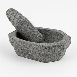 Kalvam Stone 9 Inch | Mortar and Pestle Set | Masher | Khalbatta | Kharal | Musal for Kitchen Home | Herbs and Spices Mixture-image-23