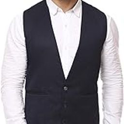 Plain Chinese Collar Sleeveless Cotton Poly Waist Coat-image-24