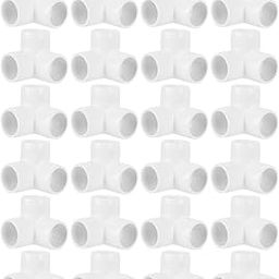 MIVIDE 24Pack PVC 1/2 Inch 3 Way Elbow Fittings, White, SCH40 PVC Pipe Fittings, Furniture Grade, UV & Impact Resistant-picture-6
