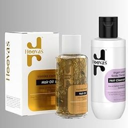Heevas Argan Lavish Scalp Therapy Hair Cleanser With Hair Oil Combo For Hair Growth and Hair Fall Control-image-62