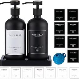 Black Glass Soap Dispenser, Black Bottle/Black Pump-PD-picture-29