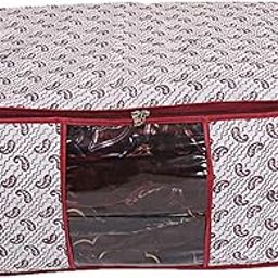 Kuber Industries Rectangular Non-Woven Underbed Storage Organiser/Organiser (Extra Large, Maroon) - CTKTC1640-5