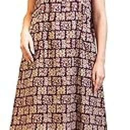 Cotton Women Printed Maxi Maternity Feeding Nighty-picture-26