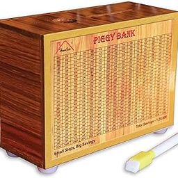 Homecute Wooden Piggy Bank with Numbers for Kid’s & Adults,Coin & Cash Bank for Boys, Girls and Adult,Savings Challenge Box-image-13