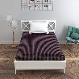 A Cube Luxury Solutions 260 GSM Quilted Cotton Mattress Protector/Cover Bed Protector King Size (4X6 Feet (48 X 72 Inches), Maroon)-image-2