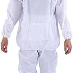 Beekeeper Coveralls Ultralight Beekeeping Equipment Beekeeping Suit, Beekeeping Supplies White Beekeeping Jacket, Hooded Jacket + Pants for Women Men-image-19