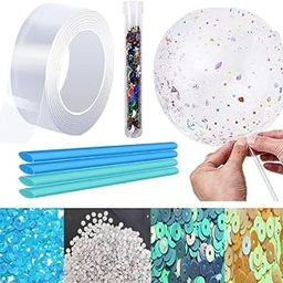Submarine Nano Tape Bubble Kit - 4 Straw Multicolor, Double-Sided DIY Craft Kit for Kids, Plastic-29