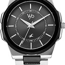 Fastrack Vyb 6.0 Nimbus Quartz Black Round Dial Men's Watch | Stainless Steel Strap Material Analog | Guys Analog Watches - FV30032KM03-picture-0