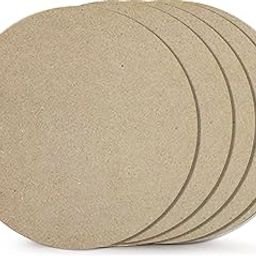 Woodcraft Original Wood Round MDF Boards for Art and Craft, 2mm Thickness, Size 12 inch - Pack of 6-80
