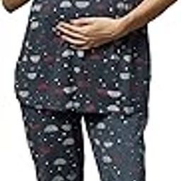 Women's Cotton Printed Nice Striped for Maternity wear & Feeding Nighty Comfortable Use Night Dress-image-92