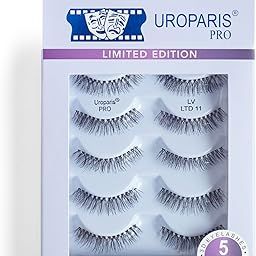 Uroparis PRO LV LTD 11 Eyelashes for women | Handmade 3D Look, Light Voluminous False Lashes with Premium Virgin Hair (Black) - Pack of 5-21