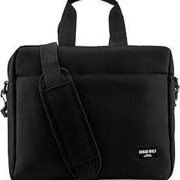 15.6 inch Laptop Shoulder Messenger Sling Office Bag, Water Repellent Fabric for Men and Women (Black)-image-62