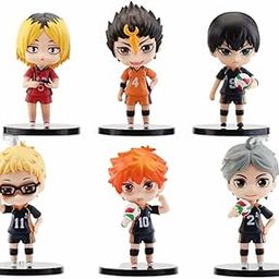 RVM Toys Anime Set of 6 Haikyu Action Figures 9-11 cm for Car Dashboard, Cake Decoration, Office Desk and Study Table Multicolor-image-5