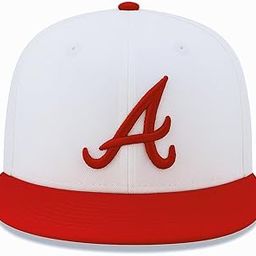 MLB Baseball Cap, White and Red, Adjustable Style, A Logo Snapback-56