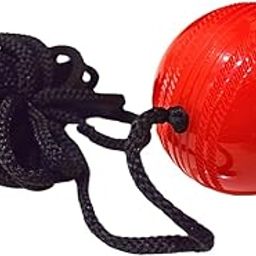 Hanging PVC Cricket Ball for Kids | Cricket Hanging Ball for Practice | Easy to Hang & Ideal for Indoor and Outdoor Batting and Heavy Training | Swing Ball for Kids and Adults Red,(Pack of 1)-image-14