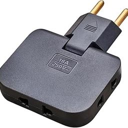 Plug Converter Adapter 16A 250V - 180° Rotatable Power Adapter with Flame Retardant Material, Compact Design for Travel and Home Use, Compatible with Daily Needs (Black)-48