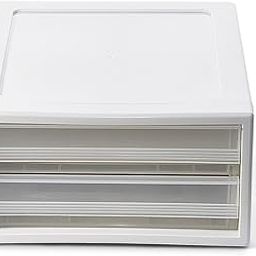 INABOX Double Horizontal Stackable Drawer - Clear, Transparent PP Storage Organizer, 27L x 34W x 14H, No Lid, Durable and Efficient for Home Use-21
