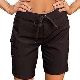 Women’s 4-Way Stretch 9” Swim Shorts Boardshorts-image-30