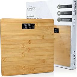 JS Gourmet Wooden Bamboo Bathroom Body Weight Scale with Digital LCD Display, Maximum Capacity of 396 lbs, Adding a Stylish & Modern Touch to Your Toilet-image-19