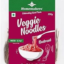 Homemakerz Beetroot Hakka Noodles, Natural, Preservative, Fat Free, Not Fried & No Oil, Healthy & Tasty Hakka Vegetable Noodles, - 200 Gm-image-58